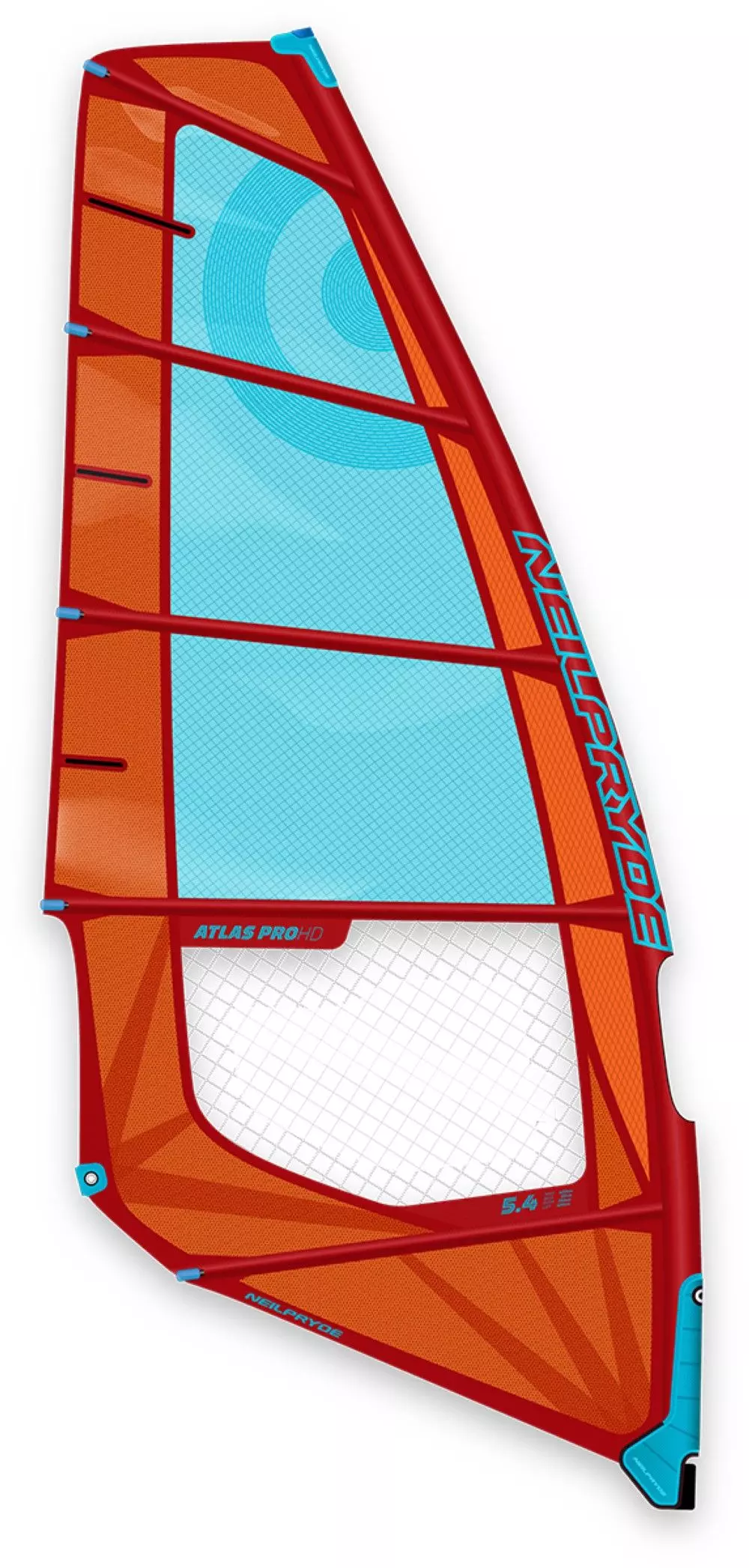 Neil Pryde Windsurf Segel Atlas Pro HD C2 Orange / Blue 2023 3 Neil Pryde Windsurf Segel Atlas Pro HD C2 Orange / Blue 2023
