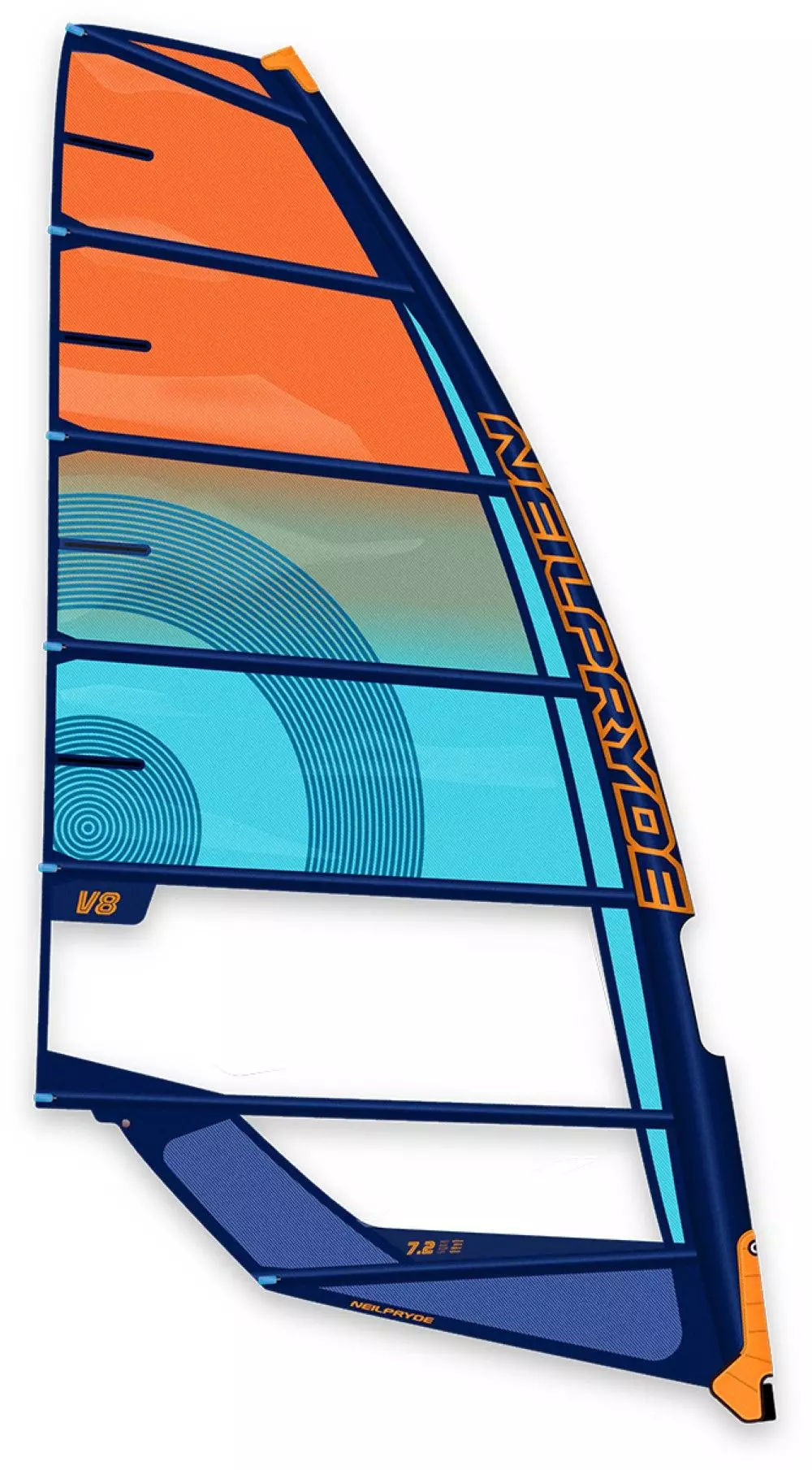 Neil Pryde Windsurf Segel V8 C8 Blue / Orange 2023 3 Neil Pryde Windsurf Segel V8 C8 Blue / Orange 2023