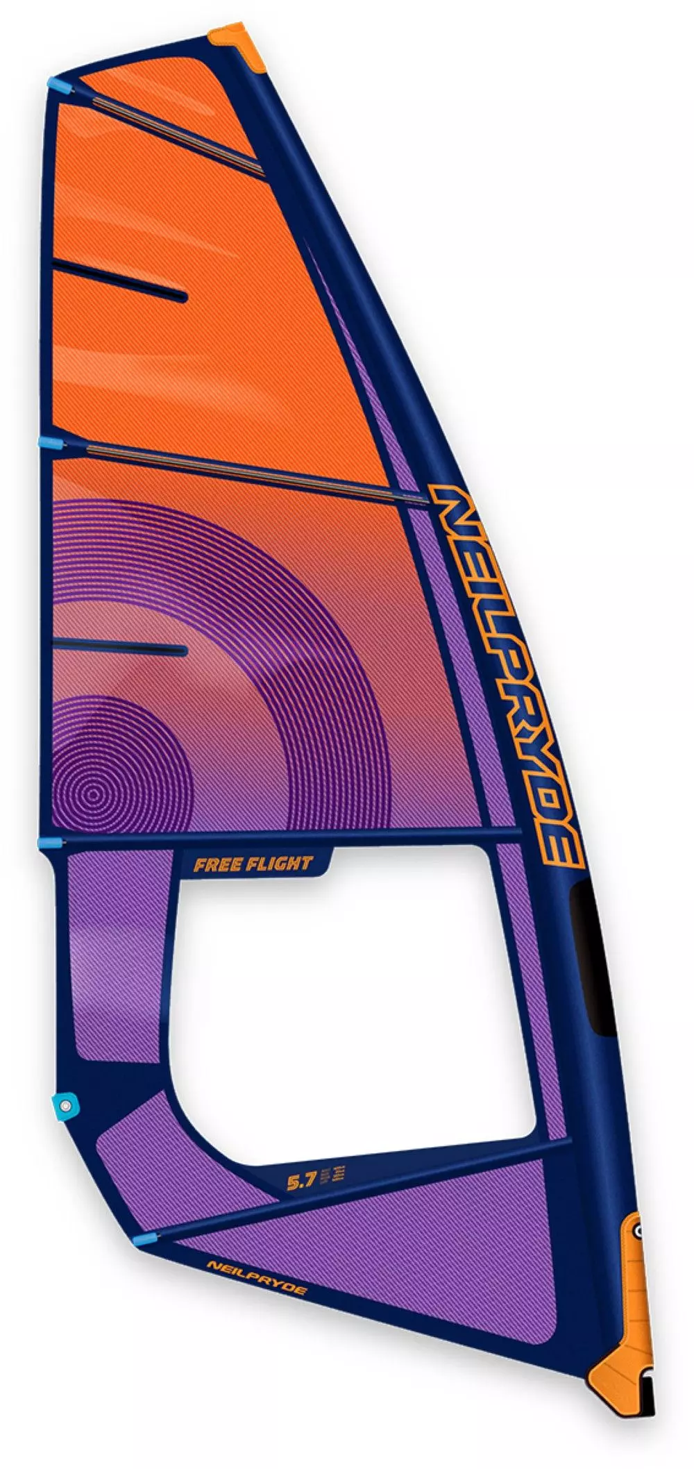 Neil Pryde Windsurf Segel Free Flight C7 Purple / Orange 2023 3 Neil Pryde Windsurf Segel Free Flight C7 Purple / Orange 2023