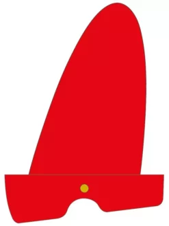 Maui Ultra Fins Windsurf Finne STYLE ROT-WEIß Powerbox