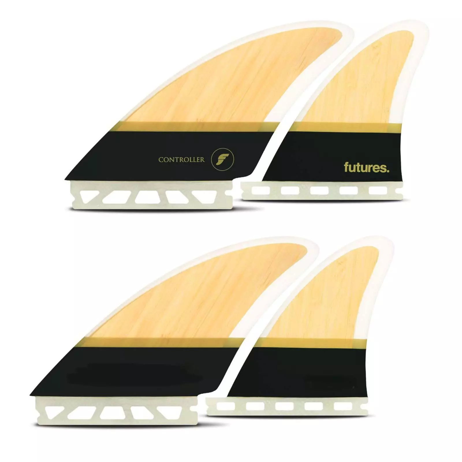 Futures Finnen Quad Fin Set Controller Honeycomb Bambus (co) 3 Futures Finnen Quad Fin Set Controller Honeycomb Bambus (co)