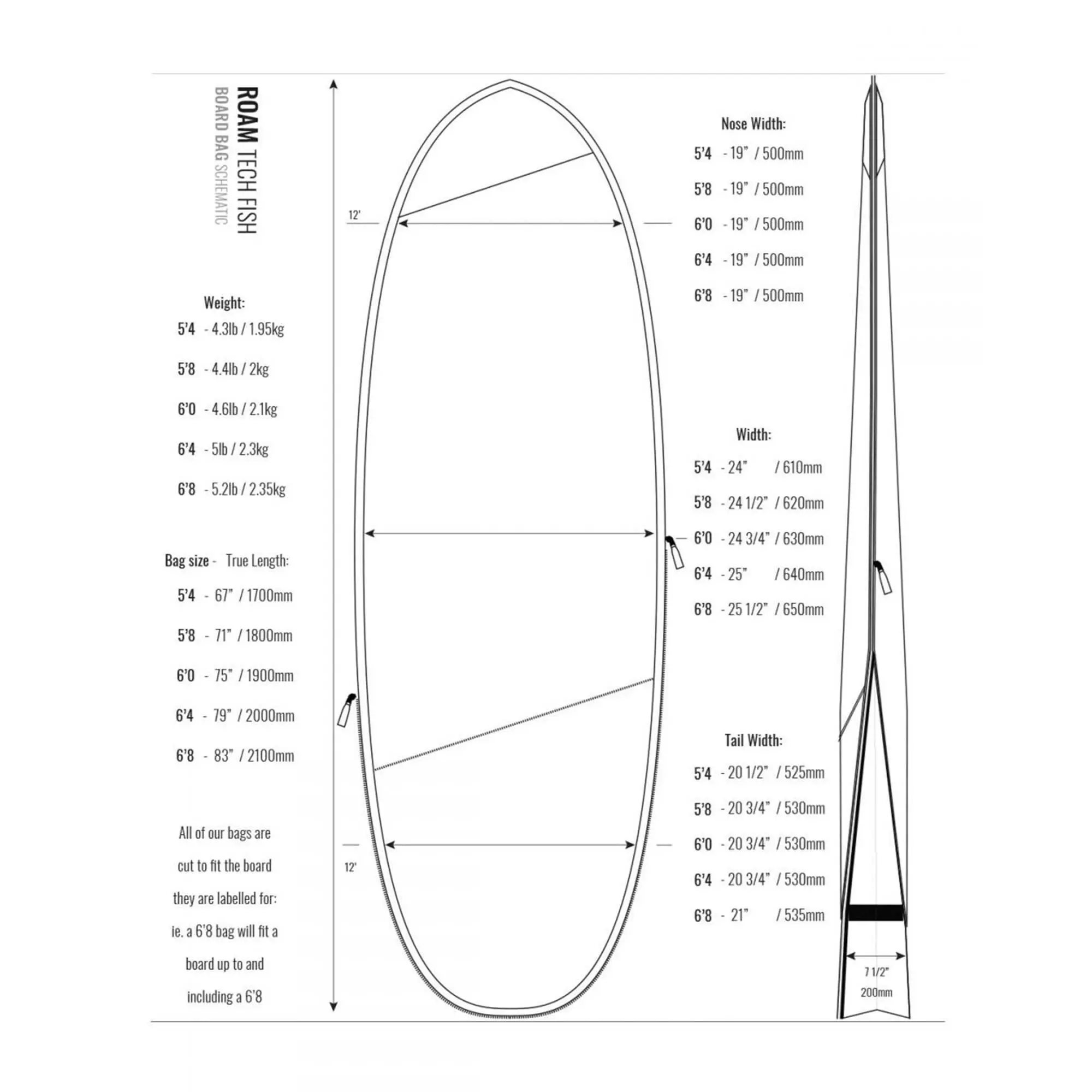 Roam Boardbag Surfboard Tech Bag Hybrid Schwarz 2023 8 Roam Boardbag Surfboard Tech Bag Hybrid Schwarz 2023 – Bild 6