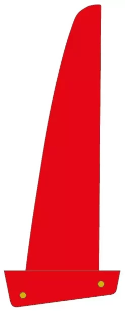 Maui Ultra Fins Windsurf Finne SLALOM ROT-WEIß Deep Tuttle Box