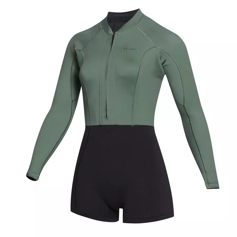 Mystic Neoprenanzug Lunar Longarm Shorty Fzip Women 2/2 Damen Shorty 643-Dark Olive 2023 3 Mystic Neoprenanzug Lunar Longarm Shorty Fzip Women 2/2 Damen Shorty 643-Dark Olive 2023