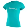 Oneill UV Shirt Wms Basic Skins S/S Sun Shirt 216-LIGHT AQUA 2021