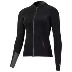 Pro Limit Neo-/ Thermotop Womens Fire Neoprene Top Front Zip Long Sleeve 2Mm 2 Grey/Black 2023