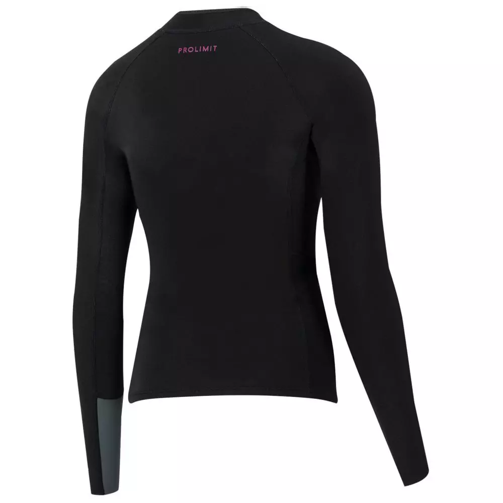 Pro Limit Neo-/ Thermotop Womens Fire Neoprene Top Front Zip Long Sleeve 2Mm 2 Grey/Black 2023 4 Pro Limit Neo-/ Thermotop Womens Fire Neoprene Top Front Zip Long Sleeve 2Mm 2 Grey/Black 2023 – Bild 2
