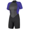 Oneill Neoprenanzug Wms Reactor-2 Back Zip S/S Spring 2/2 Damen Shorty BLACK/COBALT 2023
