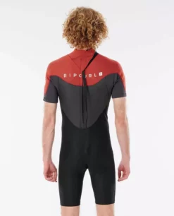 Rip Curl Neoprenanzug OMEGA S/SL SPRING 1,5 Herren Shorty MAROON 2021 -Outlet FCS Store 80105 WSP8CM 4370 2 scr 13 jpg