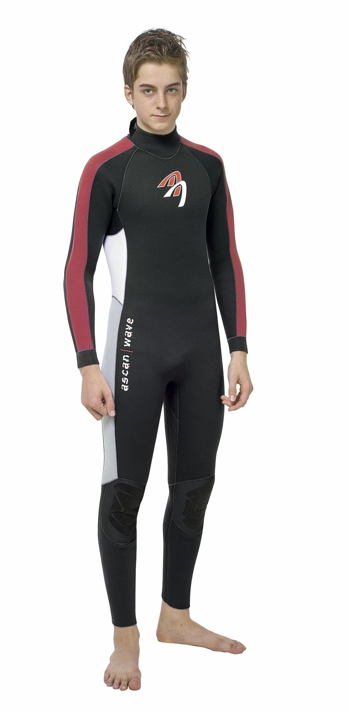Ascan Neoprenanzug Wave Junior Overall 4 Junior Langarm Schwarz/rot (co) 3 Ascan Neoprenanzug Wave Junior Overall 4 Junior Langarm Schwarz/rot (co)