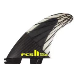 FCS Finnen II Carver PC Carbon Medium Black/Acid Tri Retail Fins 2023