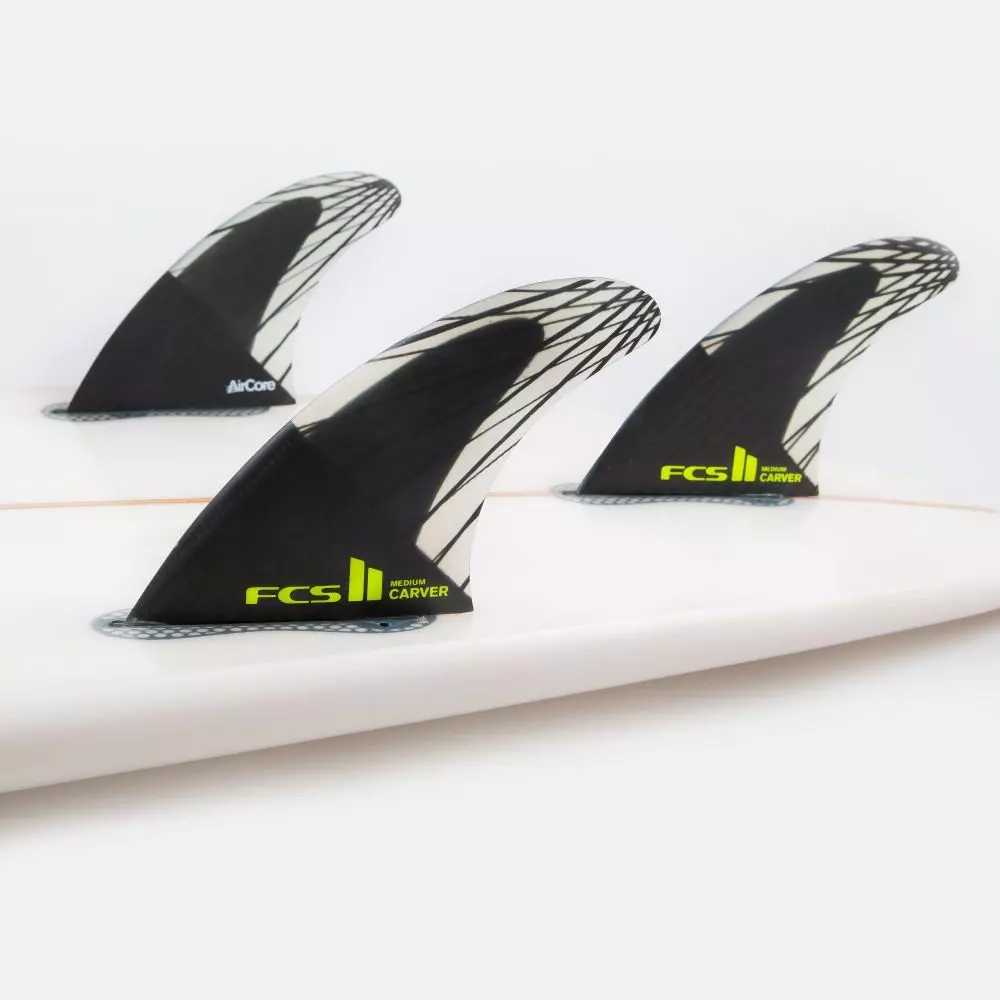 FCS Finnen II Carver PC Carbon Medium Black/Acid Tri Retail Fins 2023 4 FCS Finnen II Carver PC Carbon Medium Black/Acid Tri Retail Fins 2023 – Bild 2