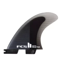 FCS Finnen II Reactor PC Small Charcoal/Black Tri Retail Fins 2023