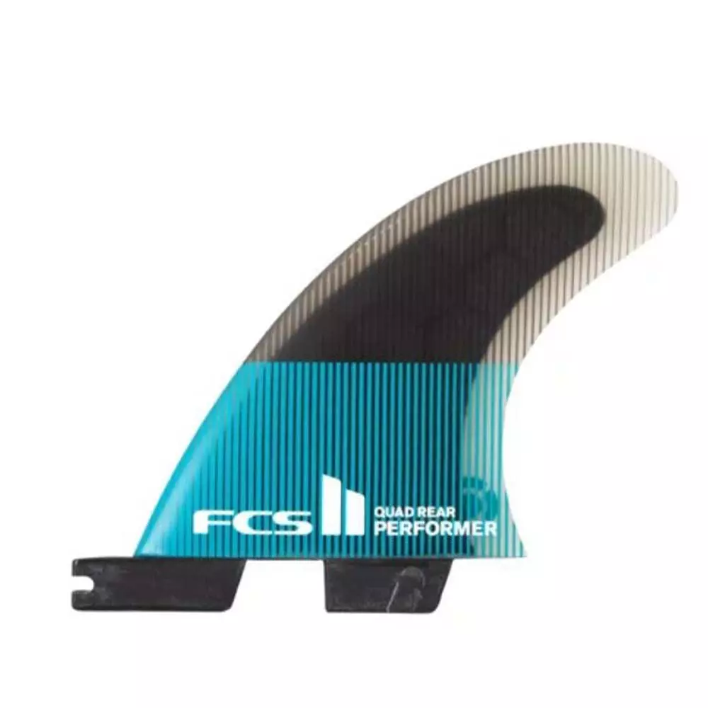 FCS Finnen II Performer PC Medium Teal/Black Quad Rear Retail Fins 2023 3 FCS Finnen II Performer PC Medium Teal/Black Quad Rear Retail Fins 2023