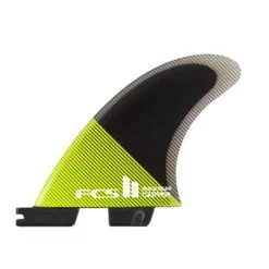 FCS Finnen II Carver PC Medium Acid/Black Quad Rear Retail Fins (co)