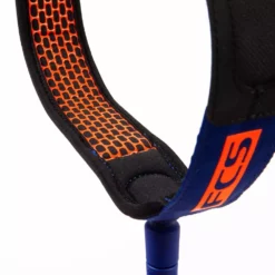 FCS Leash Comp Essential Leash Blood Orange/Navy (co) -Outlet FCS Store ORANGE CUFF MACRO WEB2 6 jpg