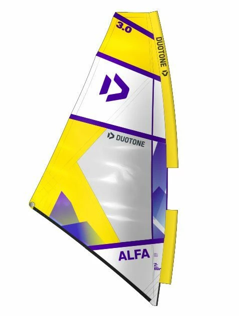 Duotone Windsurf Segel Alfa C26:yellow/white 2023 4 Duotone Windsurf Segel Alfa C26:yellow/white 2023 – Bild 2