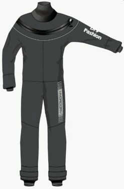 Dry Fashion Trockenanzug Kite-Performance Front Zip - Unisex Trockenanzug Schwarz/ Weiß (co)