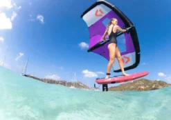 Duotone Surf Wing Slick CC7:purple/grey 2022 14 Duotone Surf Wing Slick CC7:purple/grey 2022 -Outlet FCS Store sling action4 jpg